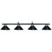 RAM Game Room 78" 4 Lt Billiard Light - Matte Blk/ St - Game Room Shop