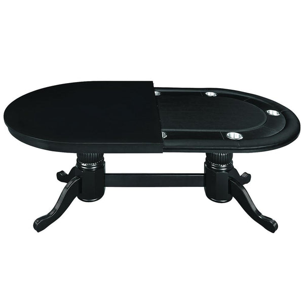 RAM Game Room 84" Texas Hold'em Game Table with Dining Top - Black - Game Room Shop