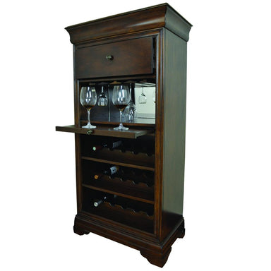RAM Game Room Bar Cabinet w/ Wine Rack - Cappuccino - Game Room Shop