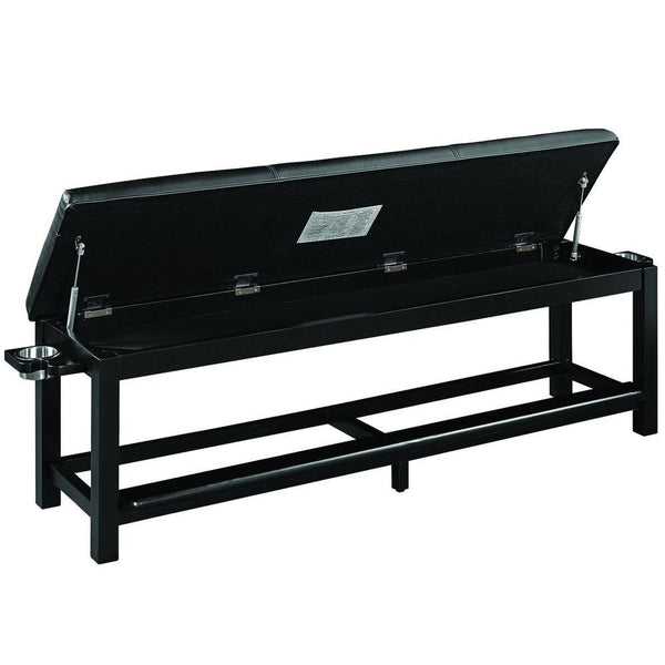 RAM Game Room Spectator Storage Bench - Black - Game Room Shop