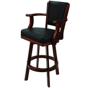 RAM Game Room Swivel Barstool with Arms - English Tudor BSTL2 ET - Game Room Shop