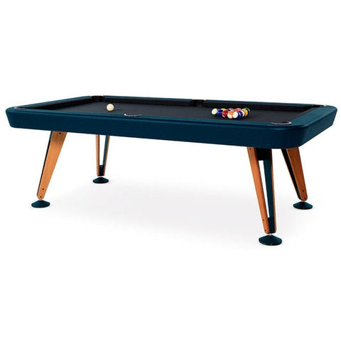 RS Barcelona Indoor Diagonal Pool Table-Billiard Tables-RS Barcelona-7ft Length-Green Blue-Game Room Shop