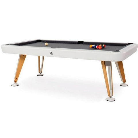RS Barcelona Diagonal Pool table-Billiards-RS Barcelona-7 Feet-White-Game Room Shop