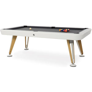 RS Barcelona Diagonal Pool table (Indoor)-Billiards-RS Barcelona-8 Feet-White-Game Room Shop