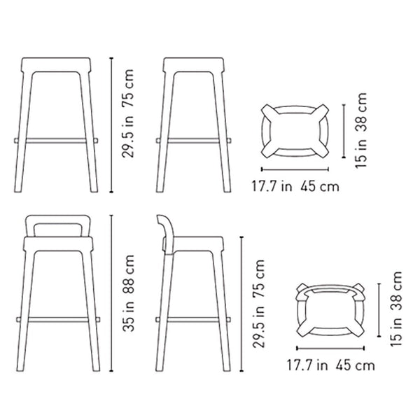 RS Barcelona Ombra Stool Bar - Game Room Shop
