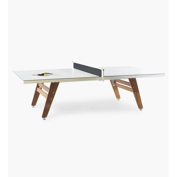 RS Barcelona RS# White Stationary Ping Pong Table - Game Room Shop