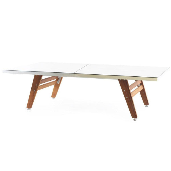 RS Barcelona RS# White Stationary Ping Pong Table - Game Room Shop