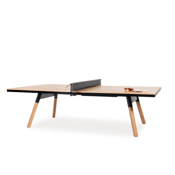 RS Barcelona You and Me Indoor Ping Pong Table-Table Tennis Table-RS Barcelona-Oak/Black-Small-Game Room Shop