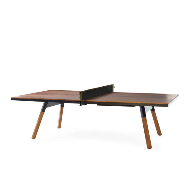 RS Barcelona You and Me Indoor Ping Pong Table-Table Tennis Table-RS Barcelona-Walnut/Black-Standard-Game Room Shop