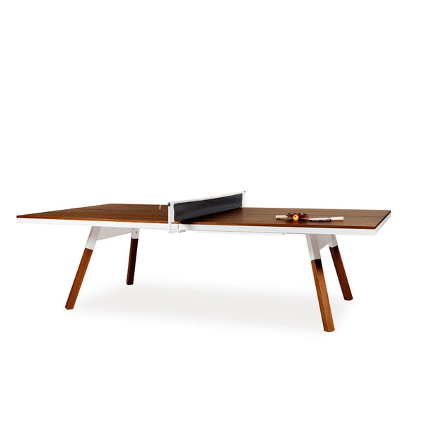 RS Barcelona You and Me Indoor Ping Pong Table-Table Tennis Table-RS Barcelona-Walnut/White-Small-Game Room Shop