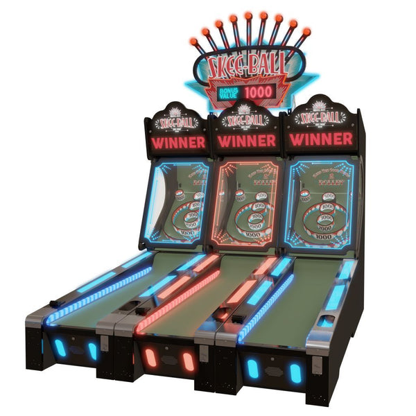 Skee-Ball Glow Alley 10' Bowler Coin-Op Redemption Game-Arcade Games-Skee Ball-None-Game Room Shop