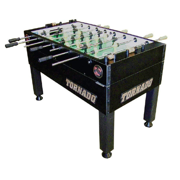 Tornado Platinum Tour Edition Foosball Table Matte Black Coin Operated - Game Room Shop