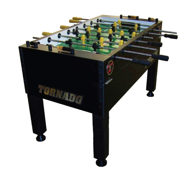 Tornado Platinum Tour Edition Foosball Table Matte Black Coin Operated - Game Room Shop