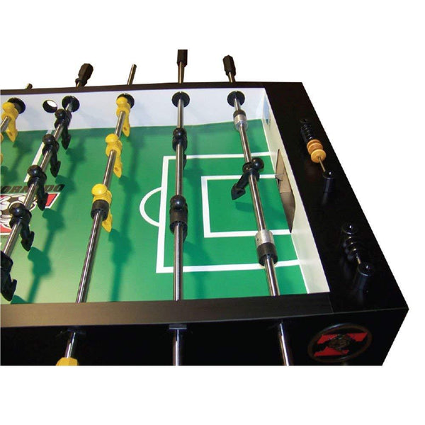 Tornado Platinum Tour Edition Foosball Table Matte Black Coin Operated - Game Room Shop