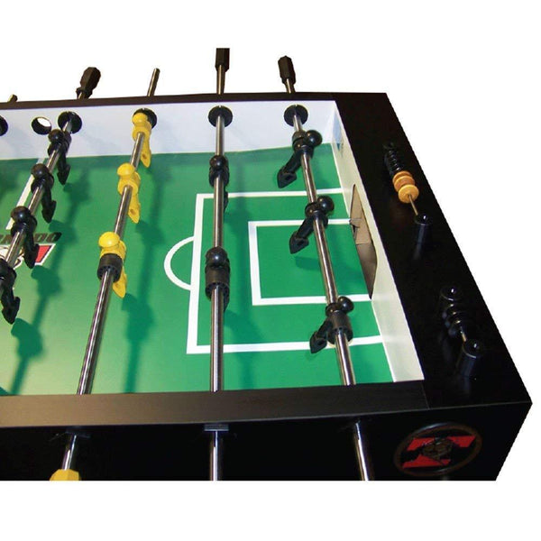 Tornado Platinum Tour Edition Foosball Table Matte Black Coin Operated - Game Room Shop