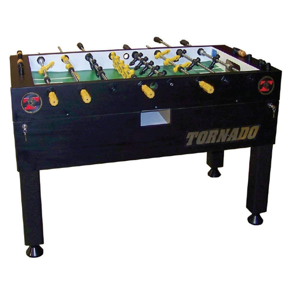 Tornado Platinum Tour Edition Foosball Table Matte Black Coin Operated