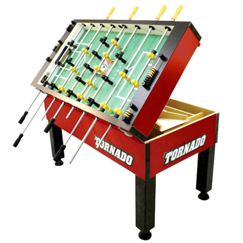 Image of Tornado T-3000 Foosball Table In Crimson Red Non-Coin Home Model - Game Room Shop