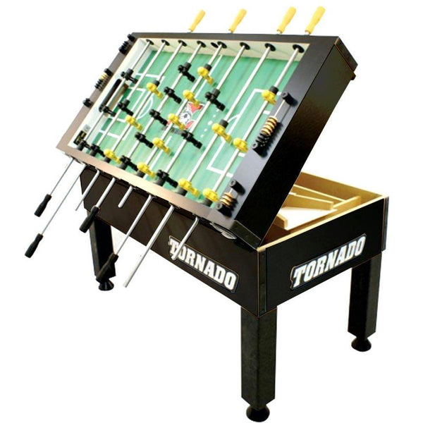 Tornado T-3000 Foosball Table In Matte Black Non-Coin Home Model - Game Room Shop