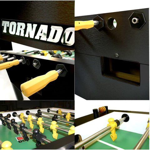 Tornado T-3000 Foosball Table In Matte Black Non-Coin Home Model - Game Room Shop
