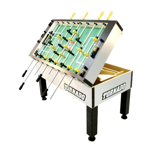 Tornado T-3000 Foosball Table In Silver Non-Coin Home Model - Game Room Shop