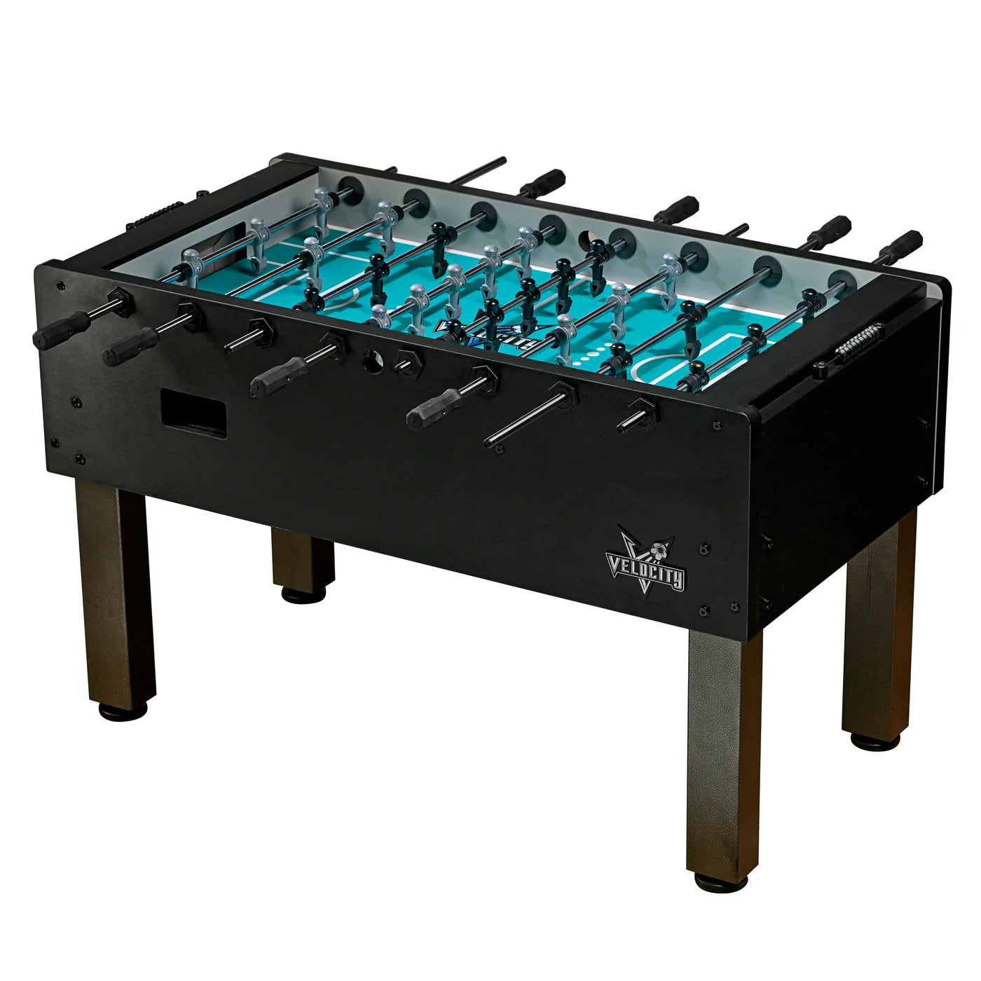 Velocity 3-Goalie Foosball Table-Foosball Table-HJ Scott-Silver-Game Room Shop