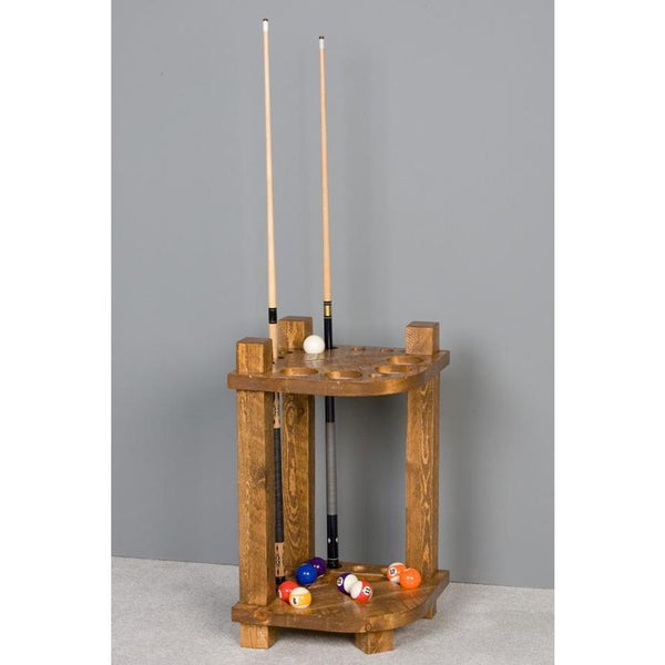 Viking Industries Barnwood Corner Cue Rack-Pool Cue Racks & Holders-Viking Log Furniture-Dark-Game Room Shop