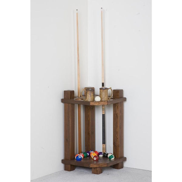 Viking Industries Barnwood Corner Cue Rack-Pool Cue Racks & Holders-Viking Log Furniture-Honey Pine-Game Room Shop