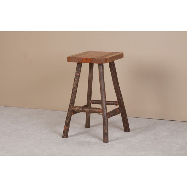 Viking Industries Sawtooth Hickory Pub Stool-Bar Stool-Viking Log Furniture-24 Inches-Game Room Shop