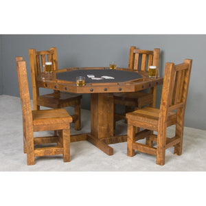 Viking Industries Timberwood Rough Sawn Poker Table And Dining Table - Game Room Shop