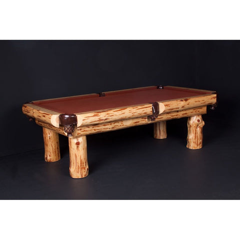 Image of Viking Northwoods Klondike Log Pool Table - Game Room Shop