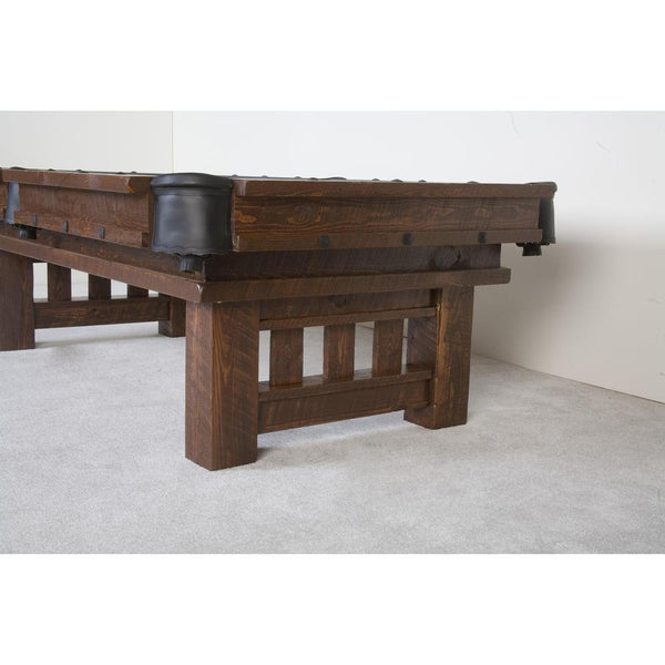 Viking Northwoods Rustic Barnwood Cheyenne Pool Table - Dark Finish - Game Room Shop