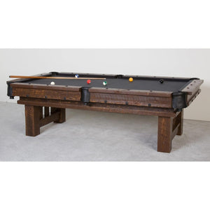 Viking Northwoods Rustic Barnwood Cheyenne Pool Table - Dark Finish - Game Room Shop