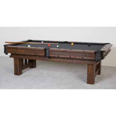 Viking Northwoods Rustic Barnwood Cheyenne Pool Table - Dark Finish - Game Room Shop