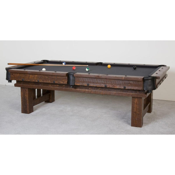Viking Northwoods Rustic Barnwood Cheyenne Pool Table - Dark Finish - Game Room Shop