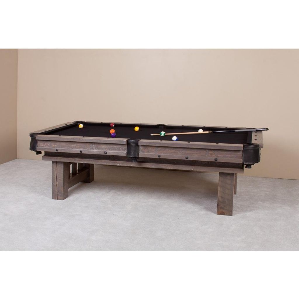 Viking Northwoods Rustic Barnwood Cheyenne Pool Table - Weathered Finish-Billiards-Viking Log Furniture-7 Foot Table-Weathered Finish-Game Room Shop