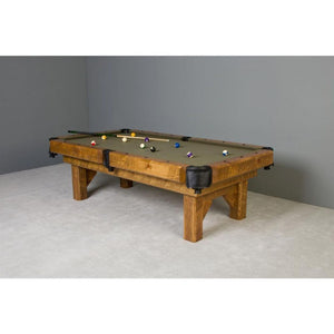 Viking Northwoods Rustic Barnwood Timber Lodge Pool Table - Dark Finish-Billiards-Viking Log Furniture-7 Foot Table-Dark Finish-Game Room Shop