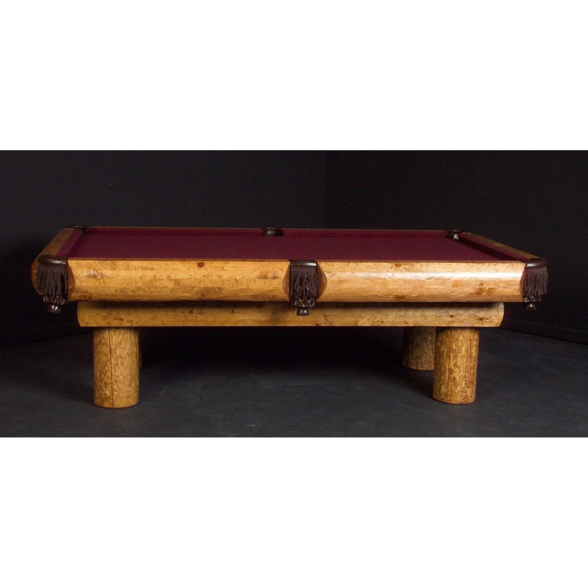 Viking Northwoods Rustic Ponderosa Pine Log Pool Table — Game Room Shop