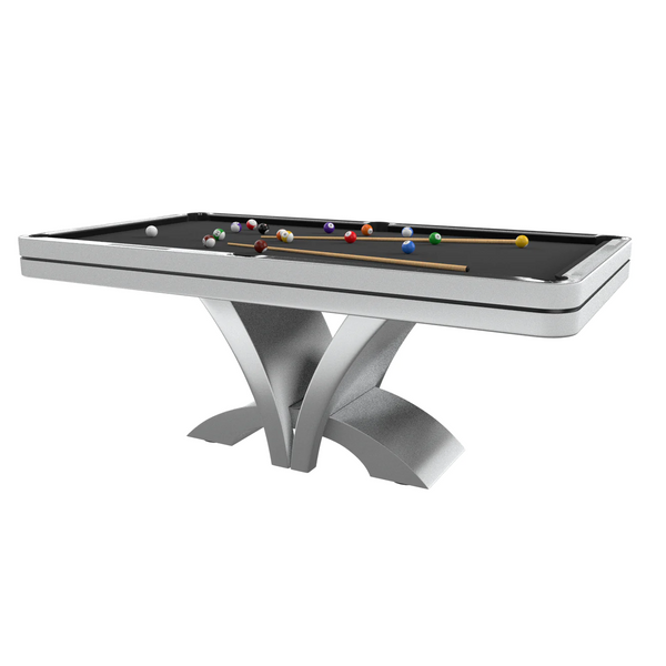 White Billiards Aliya Modern Slate Pool Table-Billiard Tables-White Billiards-7ft Length-Black-No Thank You-Game Room Shop