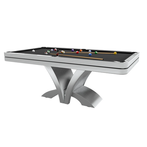 Image of White Billiards Aliya Modern Slate Pool Table-Billiard Tables-White Billiards-7ft Length-Black-No Thank You-Game Room Shop