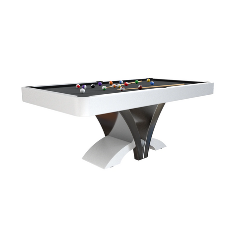White Billiards Aliya Modern Slate Pool Table-Billiard Tables-White Billiards-7ft Length-White-No Thank You-Game Room Shop