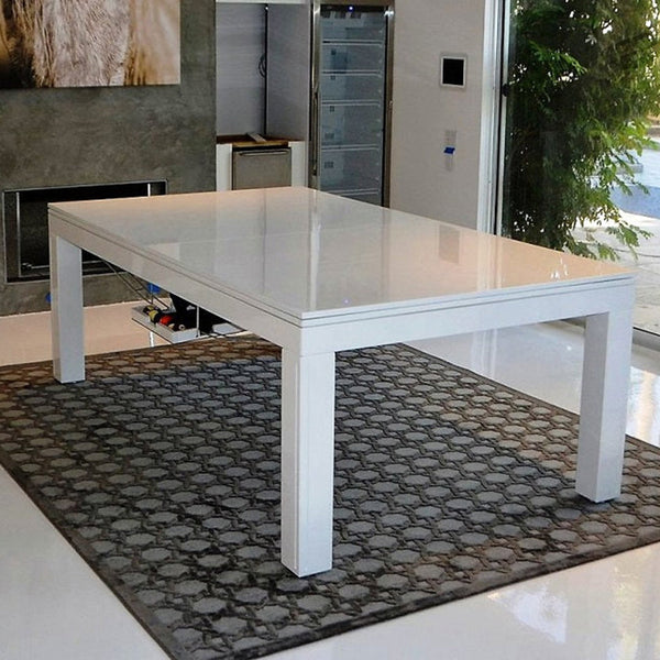 White Billiards Alpha Modern Slate Pool Table-Billiard Tables-White Billiards-7ft Length-White-Yes (+$1999)-Game Room Shop