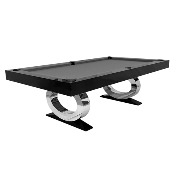 White Billiards Daphne Modern Slate Pool Table-Billiard Tables-White Billiards-7ft Length-Black-No Thank You-Game Room Shop