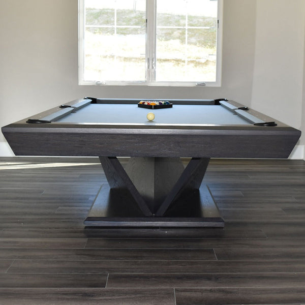 White Billiards Kyoto Modern Slate Pool Table-Billiard Tables-White Billiards-7ft Length-Black-No Thank You-Game Room Shop