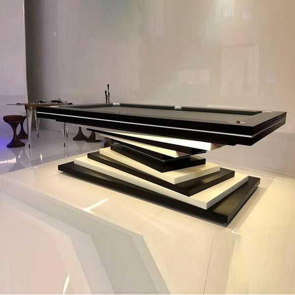 White Billiards Neavio Modern Slate Pool Table-Billiard Tables-White Billiards-7ft Length-B&W-No Thank You-Game Room Shop