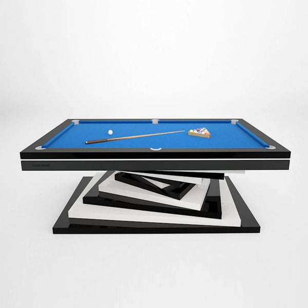 White Billiards Neavio Modern Slate Pool Table-Billiard Tables-White Billiards-7ft Length-B&W-No Thank You-Game Room Shop