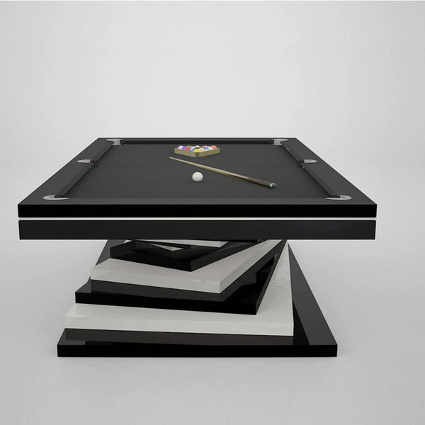 White Billiards Neavio Modern Slate Pool Table-Billiard Tables-White Billiards-7ft Length-B&W-No Thank You-Game Room Shop