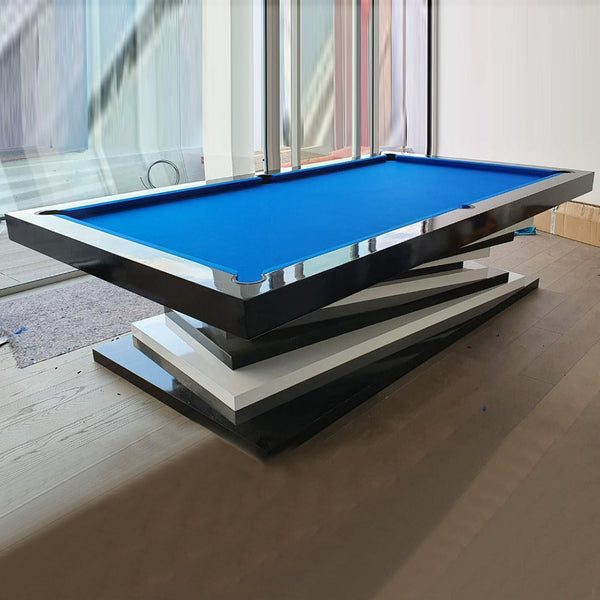 White Billiards Neavio Modern Slate Pool Table-Billiard Tables-White Billiards-7ft Length-B&W-No Thank You-Game Room Shop