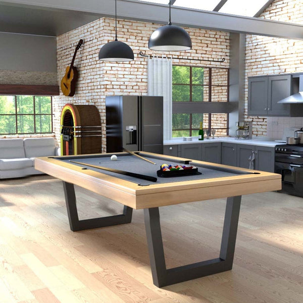 White Billiards The Lorren Modern Slate Pool Table-Billiard Tables-White Billiards-7ft Length-Beige&Grey-No Thank You-Game Room Shop