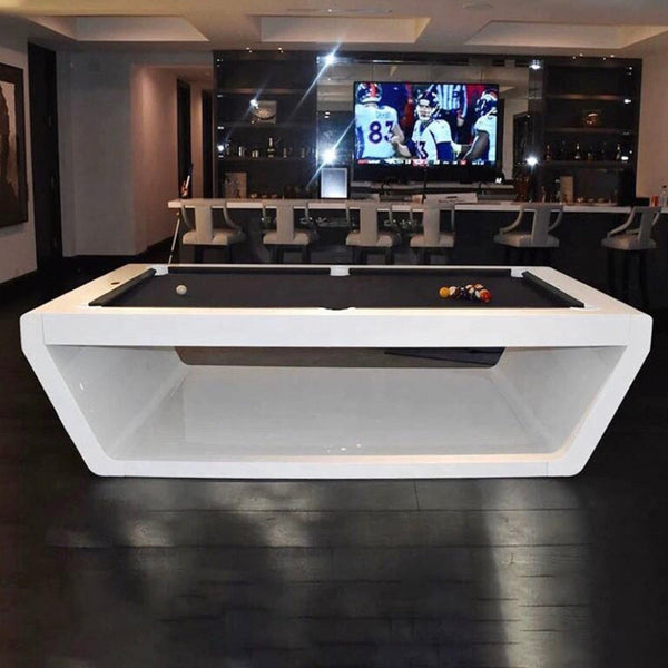 White Billiards The Sofia Modern Slate Pool Table-Billiard Tables-White Billiards-7ft Length-Black-No Thank You-Game Room Shop