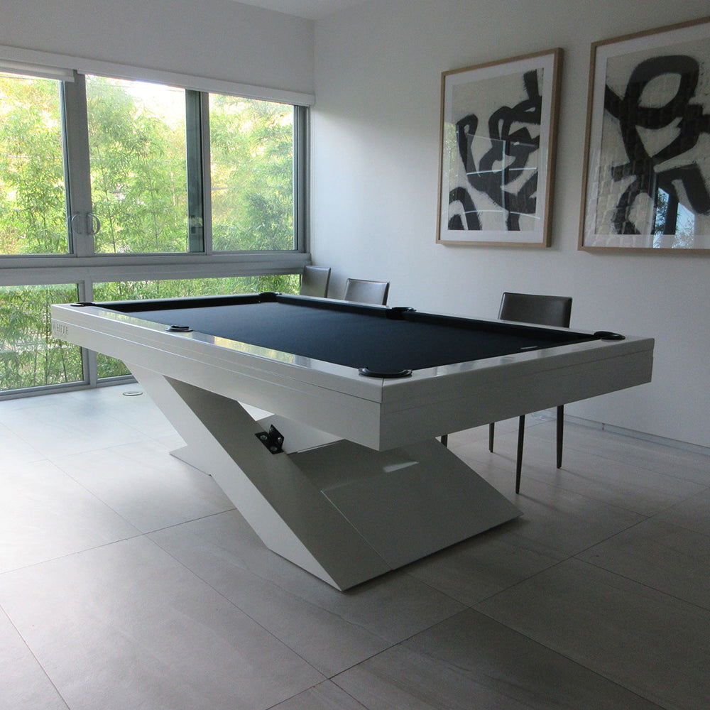 White Billiards Ultimate Modern Slate Pool Table — Game Room Shop